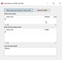 Fontes Importador de Multiplos XMls da NFe em Delphi