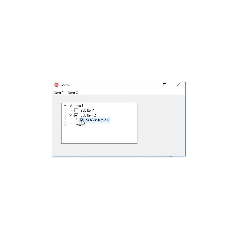 Fontes Exemplo Treeview com TMainMenu e checkbox - Gratis