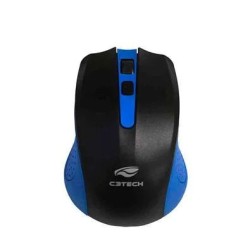 Mouse s/fio C3TECH 1000DPI M-W20BK preto e azul